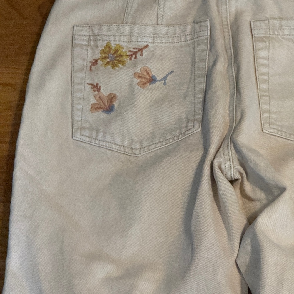 We The Free Blue and Yellow Flare Jeans with Floral Embroidery Size 25 - Picture 12 of 14